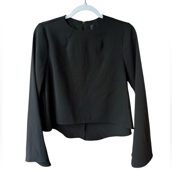 black blouse Forever 21 crop top - Picture 1 of 5